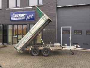 Tandemkipper aanhangwagen - open aanhangwagen te huur bij JobCar voor grote ladingen en bouwmaterialen