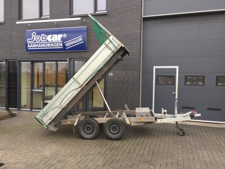 Tandemkipper aanhangwagen - open aanhangwagen te huur bij JobCar voor grote ladingen en bouwmaterialen
